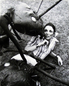 Joan Collins meets a new friend in Empire of the Ants (1977).