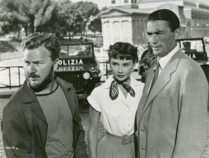 Irving Radovich (Eddie Albert), Ann and Joe in Rome.
